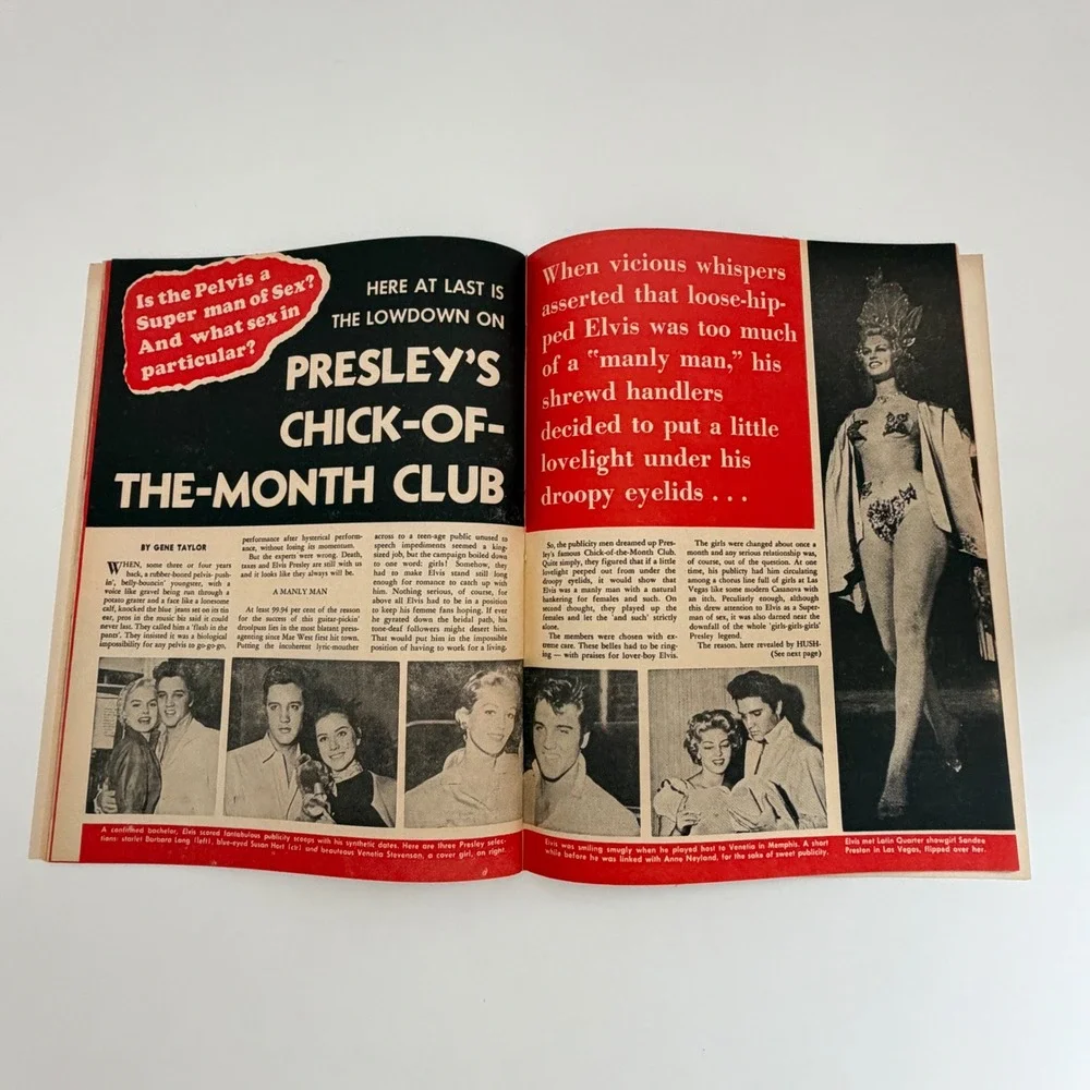 Hush-Hush Magazine May 1958 Elvis Presley Deanna Durbin Vol 4 No 16 Vintage